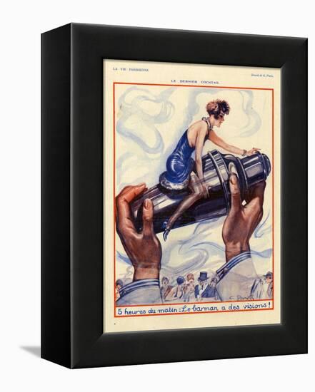 1920s France La Vie Parisienne Magazine Plate-null-Framed Premier Image Canvas