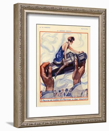 1920s France La Vie Parisienne Magazine Plate--Framed Giclee Print