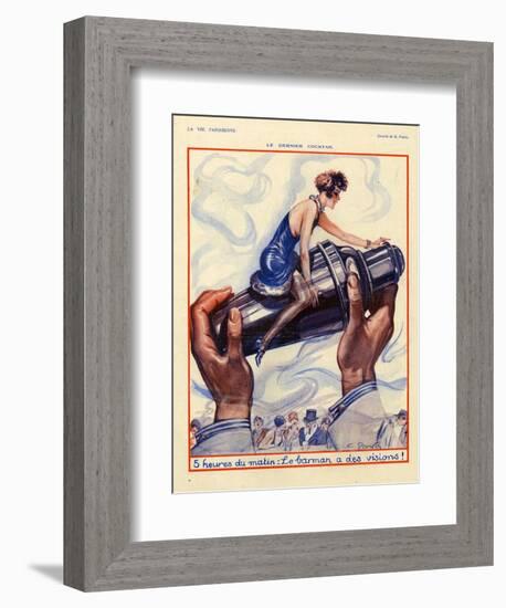 1920s France La Vie Parisienne Magazine Plate-null-Framed Premium Giclee Print