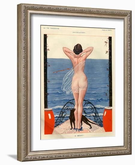 1920s France La Vie Parisienne Magazine Plate-null-Framed Giclee Print