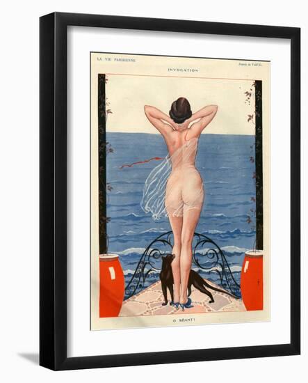 1920s France La Vie Parisienne Magazine Plate--Framed Giclee Print