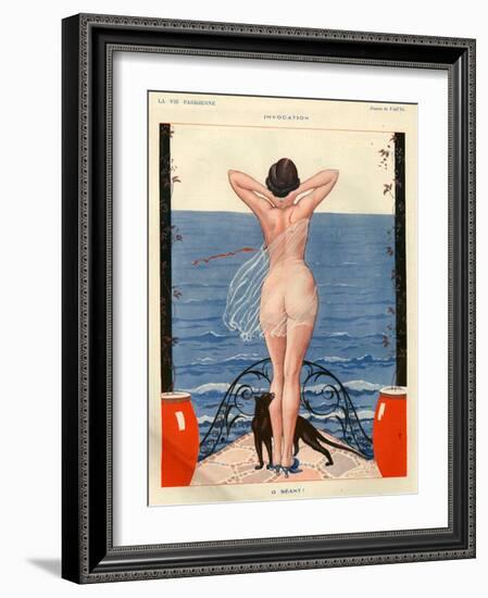 1920s France La Vie Parisienne Magazine Plate-null-Framed Giclee Print