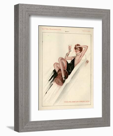 1920s France La Vie Parisienne Magazine Plate-null-Framed Giclee Print