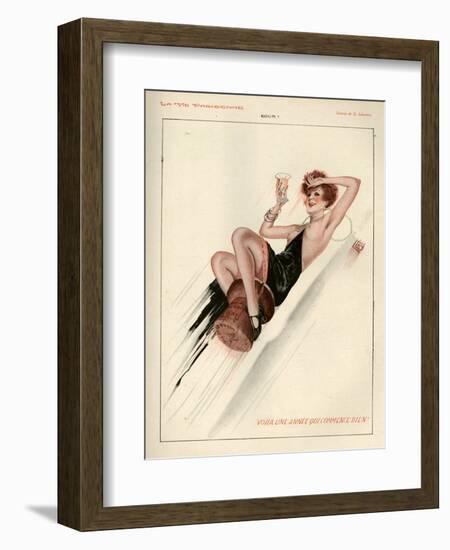 1920s France La Vie Parisienne Magazine Plate-null-Framed Giclee Print