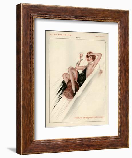 1920s France La Vie Parisienne Magazine Plate--Framed Giclee Print