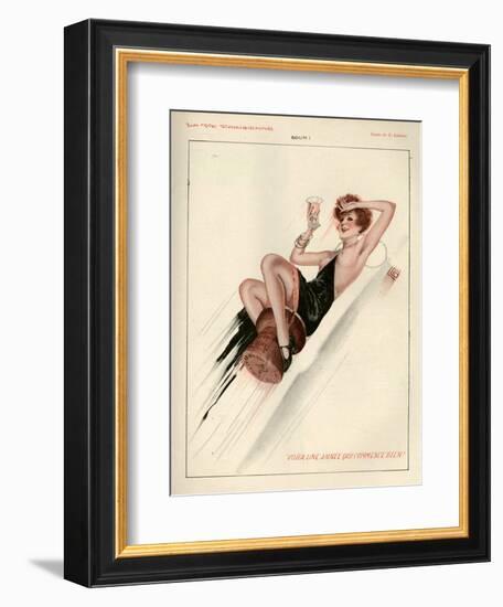 1920s France La Vie Parisienne Magazine Plate-null-Framed Giclee Print