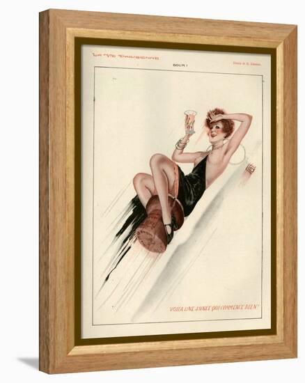 1920s France La Vie Parisienne Magazine Plate-null-Framed Premier Image Canvas