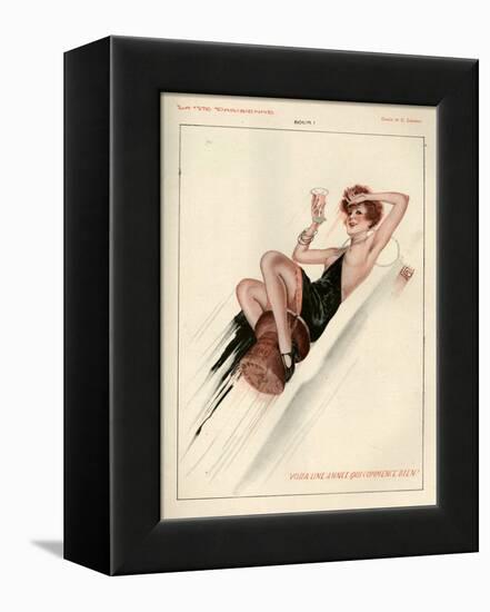 1920s France La Vie Parisienne Magazine Plate-null-Framed Premier Image Canvas