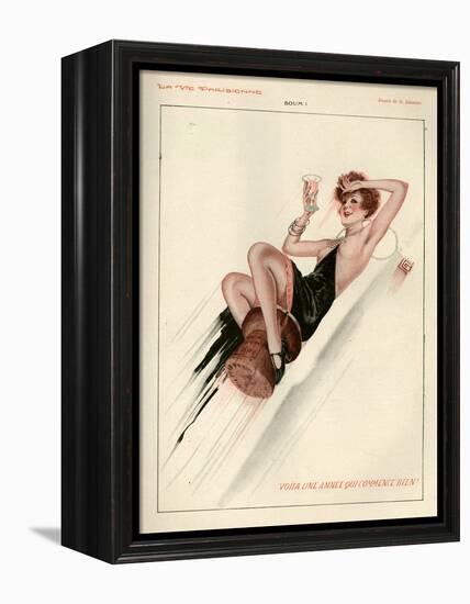 1920s France La Vie Parisienne Magazine Plate-null-Framed Premier Image Canvas