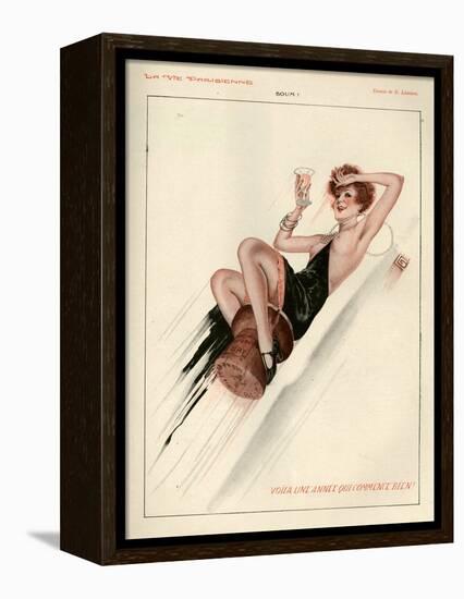 1920s France La Vie Parisienne Magazine Plate-null-Framed Premier Image Canvas