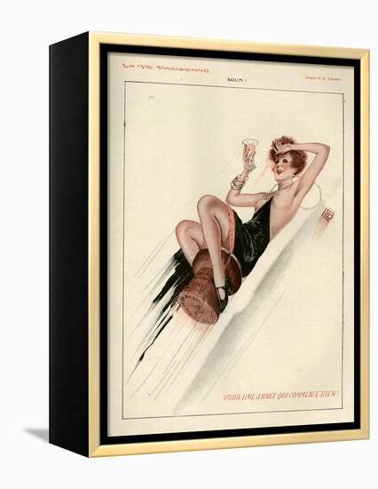 1920s France La Vie Parisienne Magazine Plate-null-Framed Premier Image Canvas