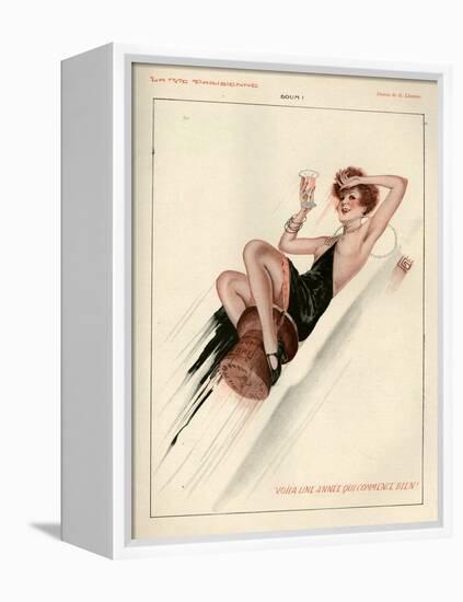 1920s France La Vie Parisienne Magazine Plate-null-Framed Premier Image Canvas