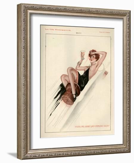 1920s France La Vie Parisienne Magazine Plate-null-Framed Giclee Print