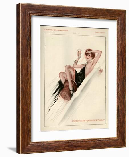 1920s France La Vie Parisienne Magazine Plate-null-Framed Giclee Print