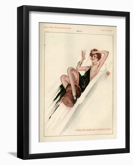 1920s France La Vie Parisienne Magazine Plate--Framed Giclee Print