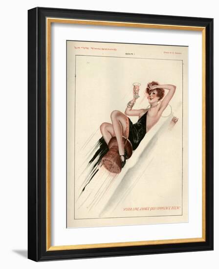 1920s France La Vie Parisienne Magazine Plate-null-Framed Giclee Print