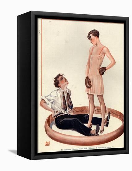 1920s France La Vie Parisienne Magazine Plate-null-Framed Premier Image Canvas