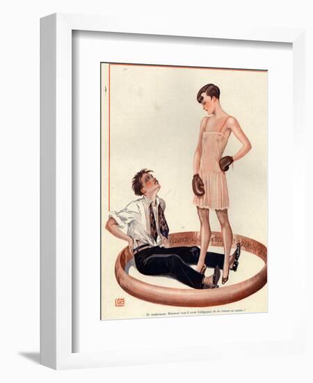 1920s France La Vie Parisienne Magazine Plate-null-Framed Giclee Print