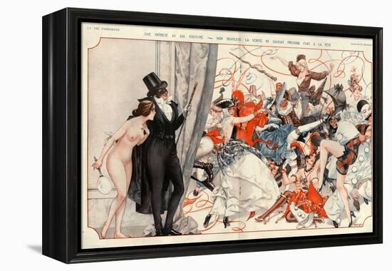 1920s France La Vie Parisienne Magazine Plate-null-Framed Premier Image Canvas