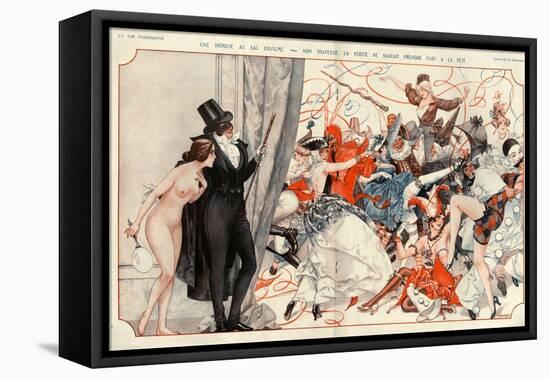 1920s France La Vie Parisienne Magazine Plate-null-Framed Premier Image Canvas