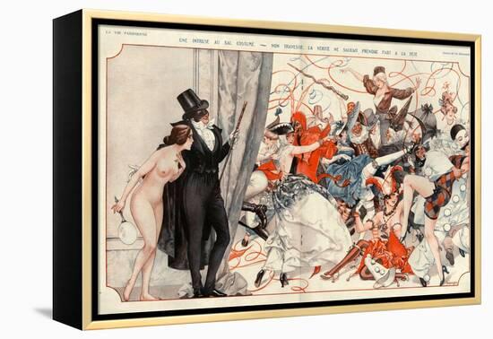 1920s France La Vie Parisienne Magazine Plate-null-Framed Premier Image Canvas