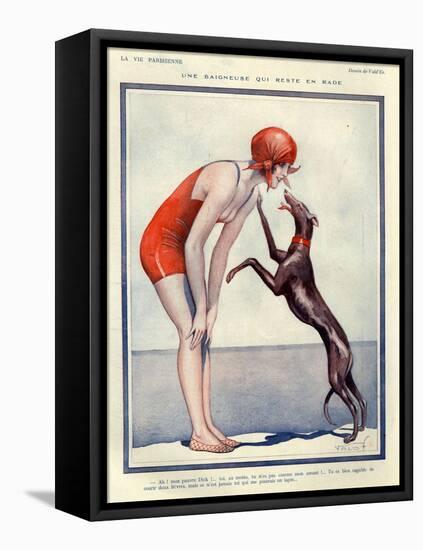 1920s France La Vie Parisienne Magazine Plate-null-Framed Premier Image Canvas