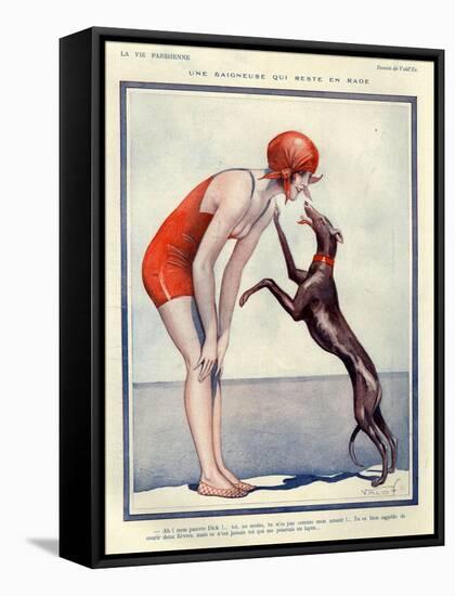 1920s France La Vie Parisienne Magazine Plate-null-Framed Premier Image Canvas