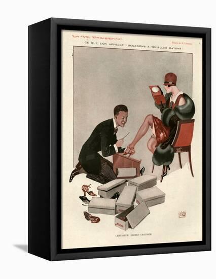 1920s France La Vie Parisienne Magazine Plate-null-Framed Premier Image Canvas