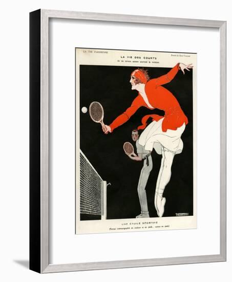 1920s France La Vie Parisienne Magazine Plate-null-Framed Premium Giclee Print