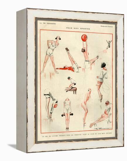 1920s France La Vie Parisienne Magazine Plate-null-Framed Premier Image Canvas