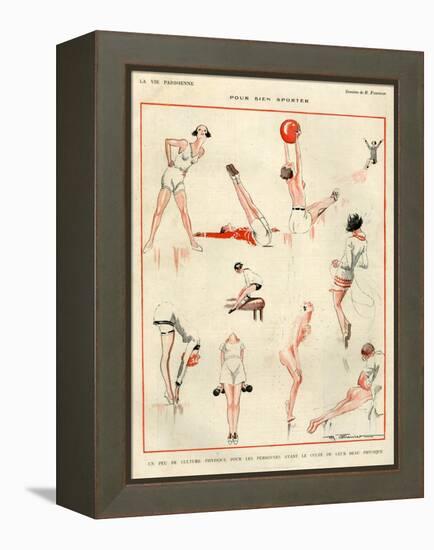 1920s France La Vie Parisienne Magazine Plate-null-Framed Premier Image Canvas