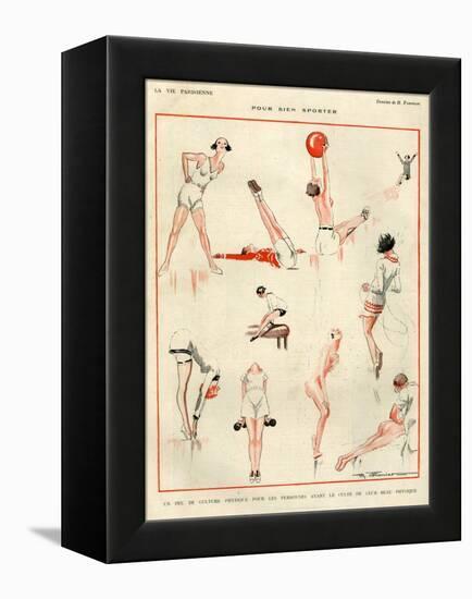 1920s France La Vie Parisienne Magazine Plate-null-Framed Premier Image Canvas