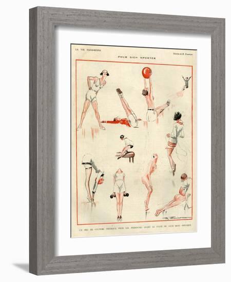 1920s France La Vie Parisienne Magazine Plate-null-Framed Giclee Print