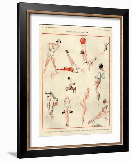 1920s France La Vie Parisienne Magazine Plate-null-Framed Giclee Print