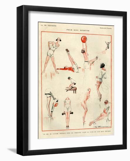 1920s France La Vie Parisienne Magazine Plate-null-Framed Giclee Print