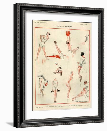 1920s France La Vie Parisienne Magazine Plate-null-Framed Giclee Print