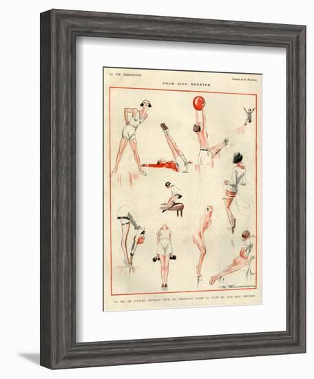 1920s France La Vie Parisienne Magazine Plate-null-Framed Giclee Print