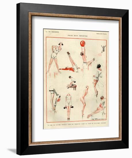 1920s France La Vie Parisienne Magazine Plate-null-Framed Giclee Print