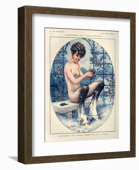 1920s France La Vie Parisienne Magazine Plate-null-Framed Giclee Print