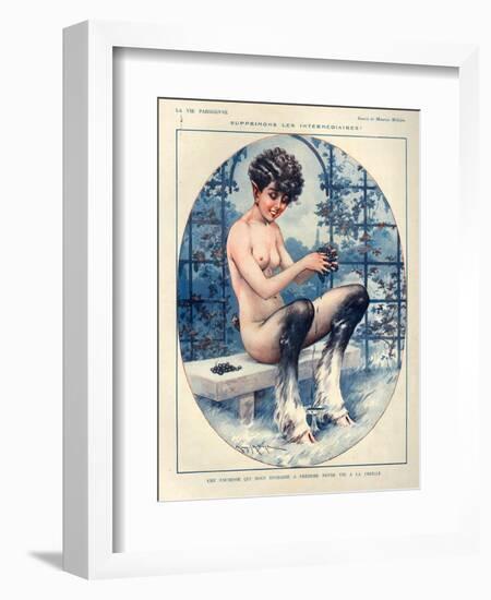 1920s France La Vie Parisienne Magazine Plate-null-Framed Giclee Print