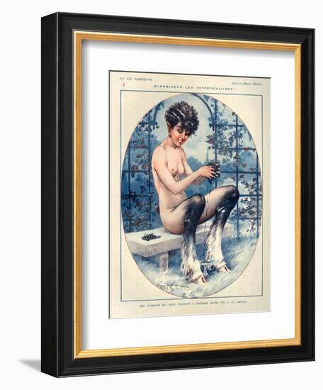 1920s France La Vie Parisienne Magazine Plate-null-Framed Giclee Print