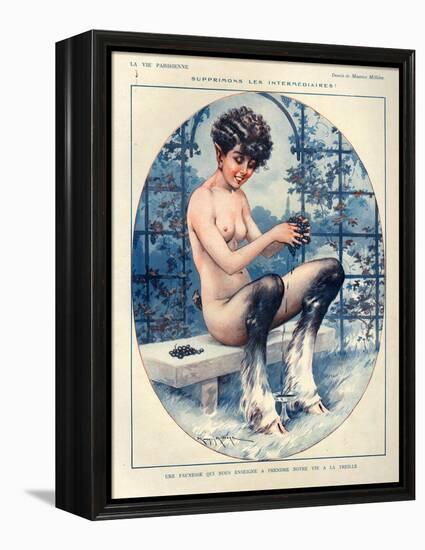 1920s France La Vie Parisienne Magazine Plate-null-Framed Premier Image Canvas