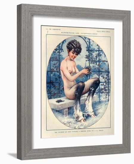 1920s France La Vie Parisienne Magazine Plate-null-Framed Giclee Print