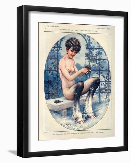 1920s France La Vie Parisienne Magazine Plate-null-Framed Giclee Print