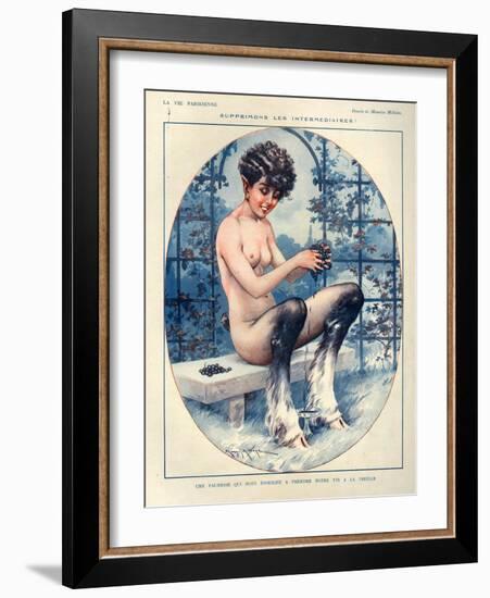 1920s France La Vie Parisienne Magazine Plate-null-Framed Giclee Print