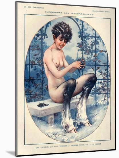 1920s France La Vie Parisienne Magazine Plate-null-Mounted Giclee Print