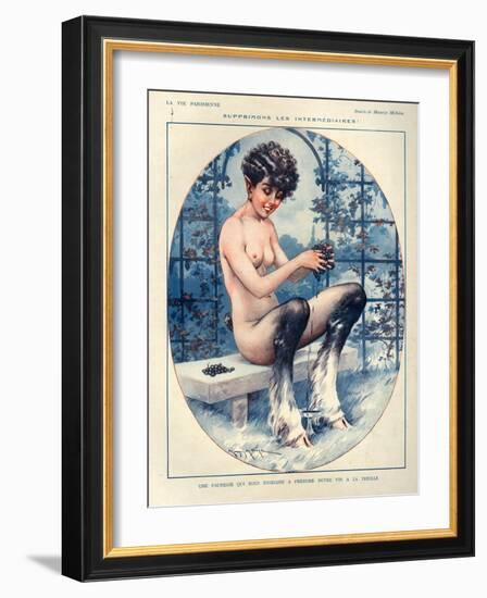 1920s France La Vie Parisienne Magazine Plate-null-Framed Giclee Print