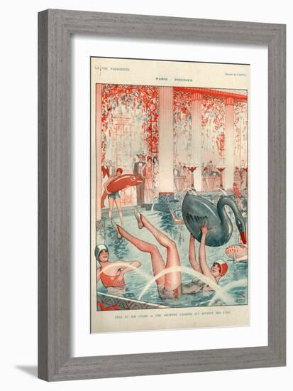 1920s France La Vie Parisienne Magazine Plate-null-Framed Giclee Print