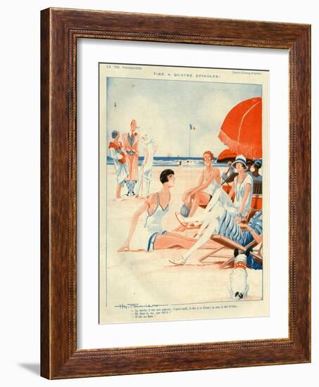 1920s France La Vie Parisienne Magazine Plate-null-Framed Giclee Print