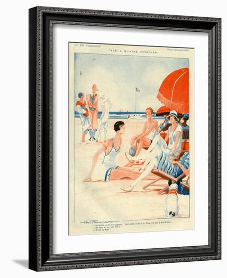 1920s France La Vie Parisienne Magazine Plate-null-Framed Giclee Print